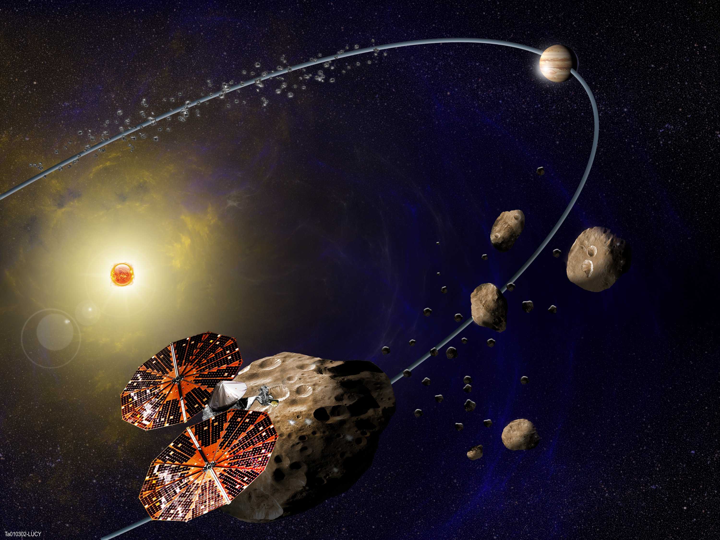 NASA запустило в космос аппарат Lucy для изучения троянских астероидов Юпитера