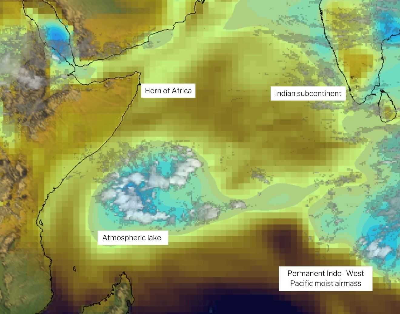 Климатологи обнаружили долгоживущие атмосферные озера над Индийским океаном