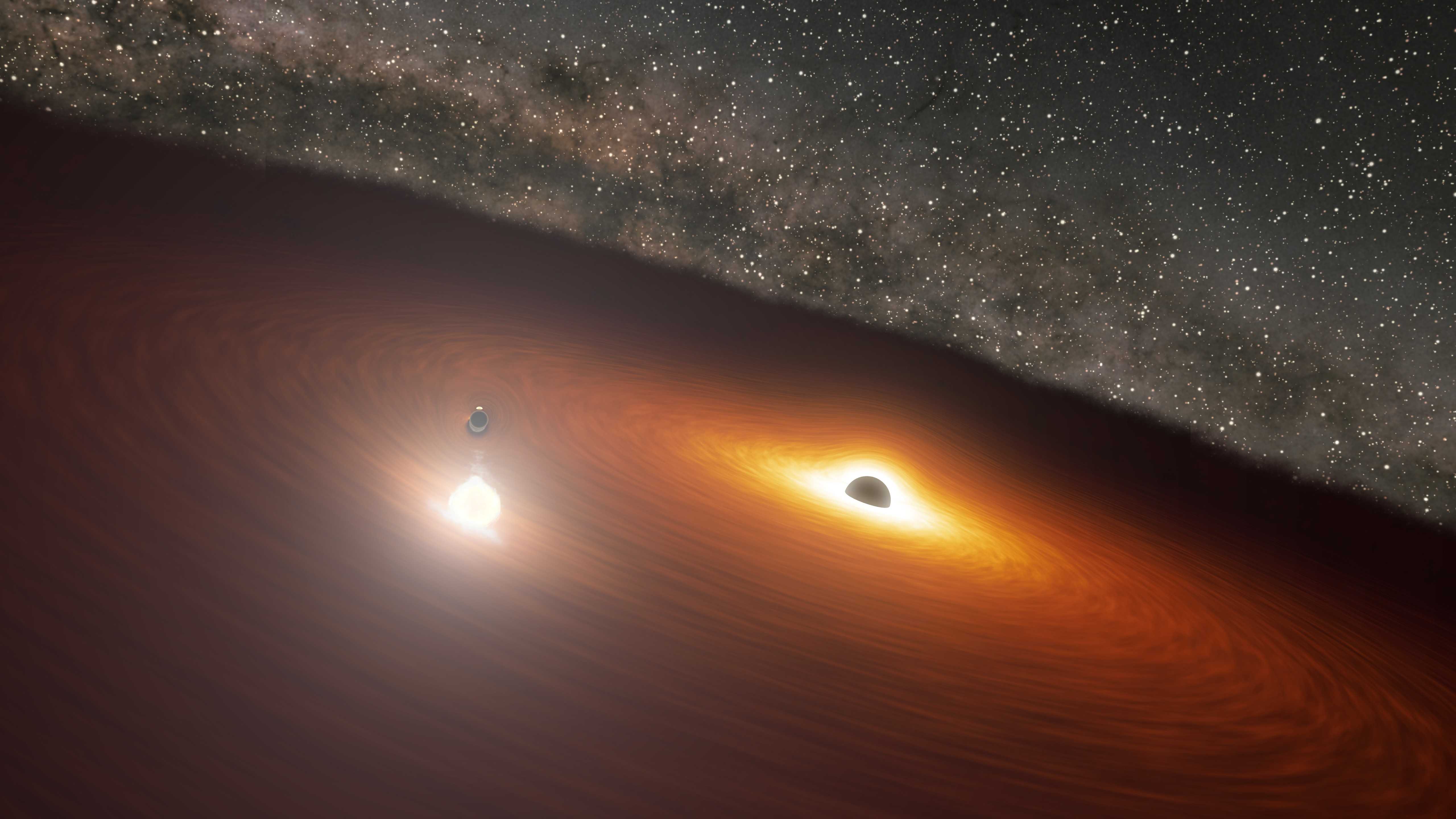 В центре галактики OJ 287 астрофизики обнаружили двойную чёрную дыру