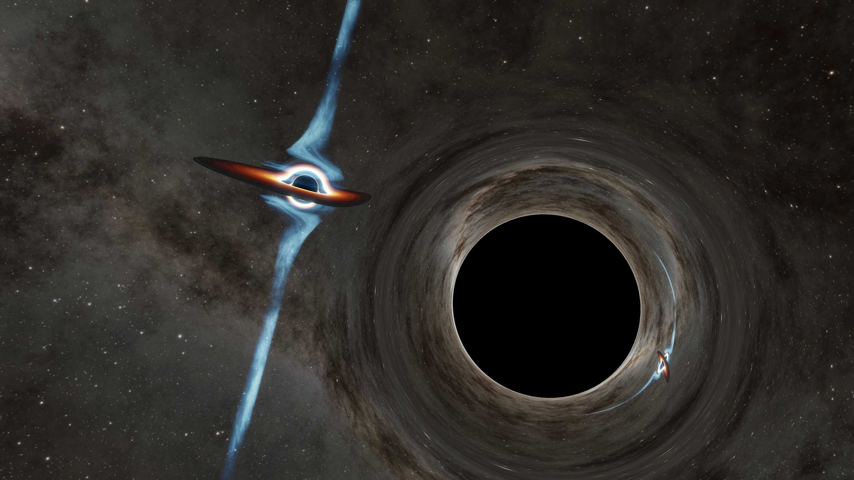 Обнаружена новая пара сверхмассивных черных дыр в центре далекой галактики-блазара